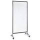 Lorell Double-sided Dry-Erase Easel/Room Divider - 37.5" (3.1 ft) Width x 82.5" (6.9 ft) Height - White Steel Surface - Black Al