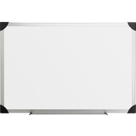 Lorell Dry-erase Board - 24" (2 ft) Width x 18" (1.5 ft) Height - White Styrene Surface - Aluminum Frame - Ghost Resistant, Scra