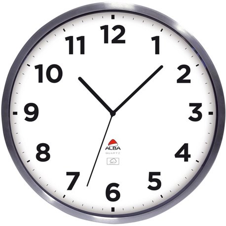 Alba Wall Clock - Analog - Quartz - White