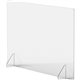 Lorell Social Distancing Barrier - 36" Width x 7" Depth x 24" Height - 1 Each - Clear - Acrylic