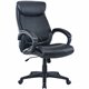 Lorell Executive High-Back Office Chair - Black Bonded Leather Seat - Black Bonded Leather Back - High Back - 1 Each