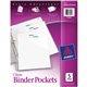 Avery Durable Letter Vinyl File Pocket - 8 1/2" x 11" - 20 Sheet Capacity - 3 Pocket(s) - Polypropylene - Clear - 5 / Pack