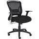 Lorell Flipper Arm Mid-back Office Chair - Fabric Seat - Mid Back - 5-star Base - Black - 1 Each