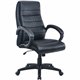 Lorell Deluxe High-back Office Chair - Leather Seat - Leather Back - High Back - 5-star Base - Black - 1 Each