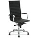 Lorell Modern Executive High-Back Office Chair - Leather Seat - Leather Back - High Back - 5-star Base - Black - 1 Each