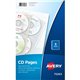 Avery CD Pages - 4 x CD/DVD Capacity - 3 x Holes - Ring Binder - Top Loading - Clear - Polypropylene - 5 / Pack