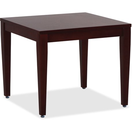 Lorell Solid Wood Corner Table - For - Table TopSquare Top - Four Leg Base - 4 Legs - 23.60" Table Top Length x 23.60" Table Top