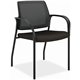 HON Ignition Chair - Espresso Fabric Seat - Black Mesh Back - Black Steel Frame - Espresso - Armrest