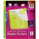 Avery Corner Lock Binder Pockets - 20 x Page Capacity - For Letter 8 1/2" x 11" Sheet - 3 x Holes - Ring Binder - Rectangular - 