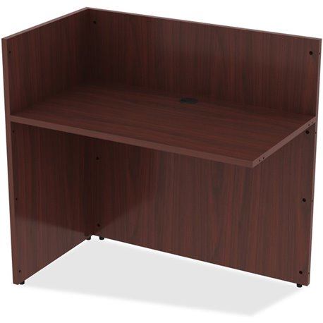 Lorell Essentials Series Reception Return - 0.1" Edge, 42" x 24"41.5" - Finish: Mahogany Laminate