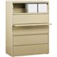 Lorell Fortress Series Lateral File w/Roll-out Posting Shelf - 42" x 18.6" x 67.7" - 5 x Drawer(s) for File - Legal, Letter, A4 