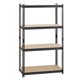 Lorell Iron Horse 2300 lb Capacity Riveted Shelving - 4 Shelf(ves) - 60" Height x 36" Width x 18" Depth - 30% Recycled - Black -