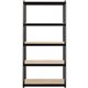 Lorell Iron Horse 2300 lb Capacity Riveted Shelving - 5 Shelf(ves) - 72" Height x 36" Width x 18" Depth - 30% Recycled - Black -