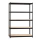 Lorell Iron Horse 2300 lb Capacity Riveted Shelving - 5 Shelf(ves) - 72" Height x 48" Width x 18" Depth - 30% Recycled - Black -