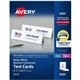 Avery Medium Tent Cards for Laser and Inkjet Printers, 2�" x 8�" - 97 Brightness - 2 1/2" x 8 1/2" - 100 / Box - Perforated, Hea