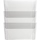 Lorell Wall File Pockets - 14.8" Height x 13.1" Width x 4.3" Depth - Clear - 3 / Pack