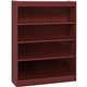 Lorell Panel End Hardwood Veneer Bookcase - 36" x 12" x 48" - 4 x Shelf(ves) - 440 lb Load Capacity - Mahogany - Laminate - Wood