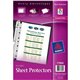 Avery Mini Diamond Clear Heavyweight Sheet Protectors - 1 x Sheet Capacity - 5 1/2" x 8 1/2" Sheet - 7 x Holes - 3 x Rings - Top