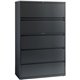 Lorell Fortress Series Lateral File w/Roll-out Posting Shelf - 42" x 18.6" x 67.7" - 5 x Drawer(s) - Legal, Letter, A4 - Lateral