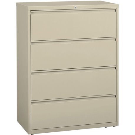 Lorell Fortress Series Lateral File - 42" x 18.6" x 52.5" - 4 x Drawer(s) for File - Legal, Letter, A4 - Lateral - Rust Proof, L