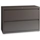 Lorell Fortress Series Lateral File - 42" x 18.6" x 28" - 1 x Shelf(ves) - 2 x Drawer(s) for File - Letter, Legal, A4 - Lateral 