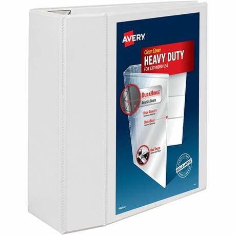 Avery Heavy-Duty View 3 Ring Binder - 5" Binder Capacity - Letter - 8 1/2" x 11" Sheet Size - 1050 Sheet Capacity - 3 x Ring Fas