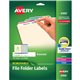 Avery Removable Laser/Inkjet Filing Labels - 21/32" Width x 3 7/16" Length - Removable Adhesive - Rectangle - Laser, Inkjet - Bl