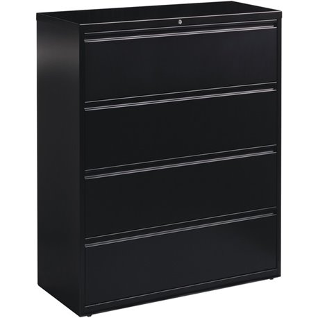 Lorell Fortress Series Lateral File - 42" x 18.6" x 52.5" - 4 x Drawer(s) for File - Letter, Legal, A4 - Lateral - Interlocking,