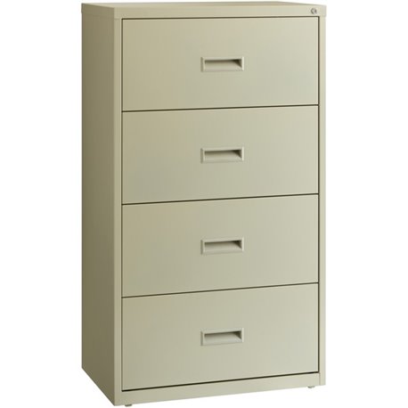 Lorell Value Lateral File - 4-Drawer - 30" x 18.6" x 52.5" - 4 x Drawer(s) for File - A4, Legal, Letter - Interlocking, Adjustab