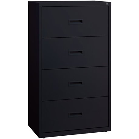 Lorell Value Lateral File - 4-Drawer - 30" x 18.6" x 52.5" - 4 x Drawer(s) for File - A4, Legal, Letter - Adjustable Glide, Ball