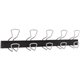 Alba Hook Panel - 10 Pegs - 110.23 lb (50 kg) Capacity - for Coat, Clothes - Metal - Black - 1 Each