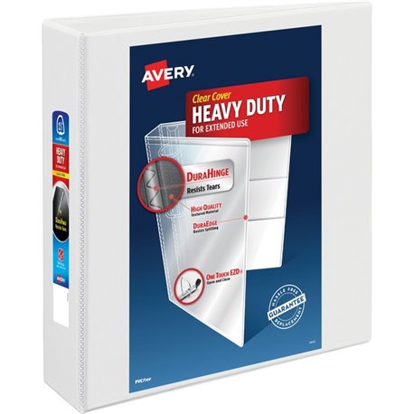 Avery Heavy-Duty View 3 Ring Binder - 2" Binder Capacity - Letter - 8 1/2" x 11" Sheet Size - 540 Sheet Capacity - 3 x Ring Fast