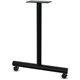 Lorell Tabletop Wheeled T-Leg Base - 27.8" , 2" Caster - Material: Tubular Steel - Finish: Black