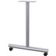 Lorell Tabletop Wheeled T-Leg Base - 27.8" , 2" Caster - Material: Tubular Steel - Finish: Gray