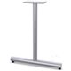 Lorell Tabletop T-Leg Base with Glides - 27.8" x 2" - Material: Tubular Steel - Finish: Gray