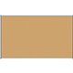 Lorell Satin-Finish Bulletin Board - 72" Height x 48" Width - Natural Cork Surface - Durable, Self-healing - Silver Anodized Alu