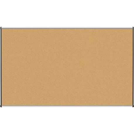 Lorell Satin-Finish Bulletin Board - 72" Height x 48" Width - Natural Cork Surface - Durable, Self-healing - Silver Anodized Alu