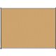 Lorell Satin-Finish Bulletin Board - 48" Height x 36" Width - Natural Cork Surface - Durable, Self-healing - Silver Anodized Alu