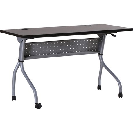 Lorell Flip Top Training Table - Rectangle Top - Four Leg Base - 4 Legs x 48" Table Top Width x 23.50" Table Top Depth - 29.50" 