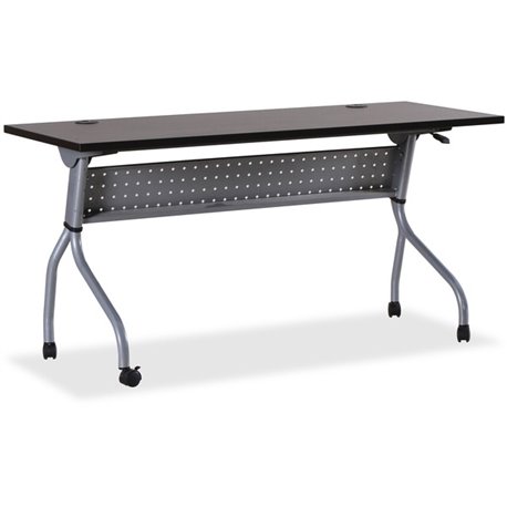 Lorell Flip Top Training Table - Rectangle Top - Four Leg Base - 4 Legs x 60" Table Top Width x 23.50" Table Top Depth - 29.50" 