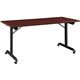 Lorell Mobile Folding Training Table - For - Table TopRectangle Top - Powder Coated Base - 200 lb Capacity x 63" Table Top Width