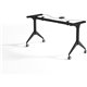 Lorell Spry Nesting Training Table Base - Black Folding Base - 2 Legs - 29.50" Height - Assembly Required - Cold-rolled Steel (C