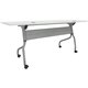 Lorell Flip Top Training Table - For - Table TopWhite Top - Silver Base - 4 Legs - 23.60" Table Top Length x 72" Table Top Width