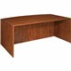 Lorell Essentials Series Bowfront Desk Shell - 70.9" x 41.4" x 29.5" - Finish: Cherry, Laminate - Grommet, Modesty Panel