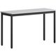 Lorell Utility Table - For - Table TopGray Rectangle, Laminated Top - Powder Coated Black Base - 500 lb Capacity x 47.25" Table 