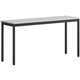 Lorell Utility Table - For - Table TopGray Rectangle, Laminated Top - Powder Coated Black Base - 500 lb Capacity x 59.88" Table 