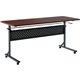 Lorell Shift 2.0 Flip and Nesting Mobile Table - For - Table TopLaminated Rectangle Top - 60" Table Top Length x 24" Table Top W