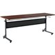 Lorell Shift 2.0 Flip and Nesting Mobile Table - For - Table TopLaminated Rectangle Top - 72" Table Top Length x 24" Table Top W