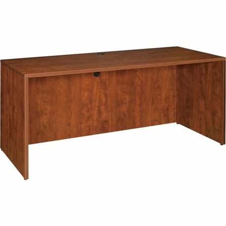 Lorell Essentials Series Credenza Shell - 70.9" x 23.6" x 29.5" - Finish: Cherry, Laminate - Grommet