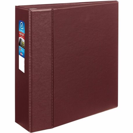 Avery Heavy-Duty Maroon 4" Binder (79364) - Avery Heavy-Duty 3 Ring Binder, 4" One Touch EZD Rings, 4.5" Spine, 1 Maroon Binder 